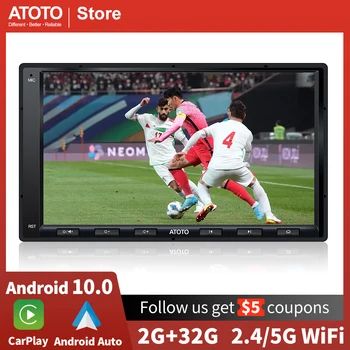 ATOTO Universālo Auto Radio 2 din A6 Veiktspējas 7 collu Touch Auto Ekrāns 2GB+32GB, Bluetooth Automašīnas Stereo 8-Core CPU CarPlay Android
