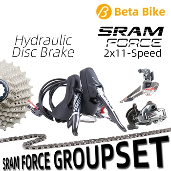 SRAM Force 2x11-ĀTRUMA Road Bike Groupset Hidrauliskās disku bremzes Priekšā, Aizmugurējo Pārslēdzēju 11-28T 11-32T Kasetes PC1170 Ķēdes 120 Saiti