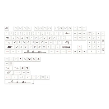 131 Atslēgas Stila Keycap Par Mx Mechanical Gaming Keyboard PBT Keycaps DIY