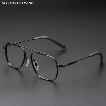 Jaunā Dizaina Tīra Titāna Briļļu Rāmji Vīriešiem, Sievietēm, Lieliem Sejas Recepšu Brilles Ultra-light Tuvredzība, Optisko Briļļu Brilles