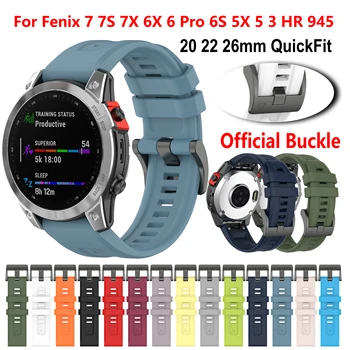 22 26MM Aproce par Fenix 7X 6X 5X Pro 7 6 5 7S 5S 6S Plus 3HR 945 Smart Watch Band QuickFit par Garmin Nolaišanās mk1 mk2 Enduro