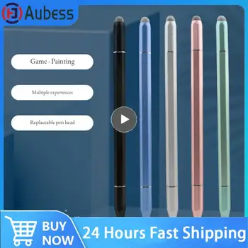 1~10PCS 4 Krāsas, Krāsošanas Pildspalvas Maināmām Nib Skārienekrānu, Pildspalvu neslīdoša Pusēs Precīzu Touch Kapacitīvais Pildspalvu