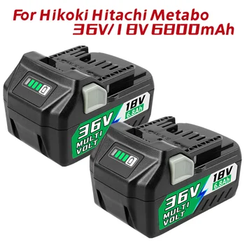 Uzlabot 18V/36V MultiVolt Litija-Jonu Pabīdiet Akumulatora 3.8 Ah/6.8 Ah par Hikoki Hitachi vielmaifas trumu HPT 18V 36V Bezvadu Instrumenti,BSL36A18