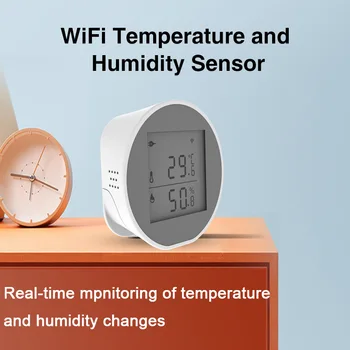 Grafiti Smart WiFi Bezvadu Termometrs Mājās Mitruma Sensors Augstas un Zemas Temperatūras Trauksmes Akumulatoru, USB Strāvas Padeve