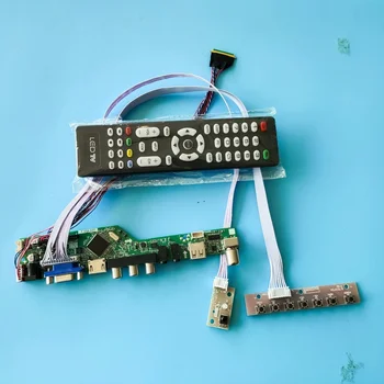 Komplekts LTN156AT19-001/W01/801 40pin LVDS USB Audio Ekrāna tālvadības 1366x768 HDMI Kontrolieris valdes VGA LCD LED TV AV panelis 15.6