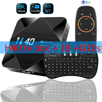 Noliktavā BT4.1 6K TV Kastē Android10.0 H616 2.4 g 5g wi-fi, 4gb 32gb Media Player H40 Pro 4k Set Top Box Smart Tvbox 24H Sūtīt