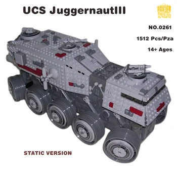 KM-0261 UCS - JuggernautIII STAR Projekta Modelis Ar PDF Rasējumi, Celtniecības Bloki, Ķieģeļi Bērniem DIY Rotaļlietas Dzimšanas dienā, Ziemassvētku Dāvanas