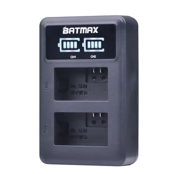 Batmax NP-FW50 NPFW50 USB Dual LED Displejs, Kamera, Akumulators, Lādētājs Sony A7 A7R A7sII A7II A6500 A6300 A7RII NEX Sērija