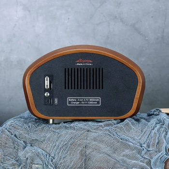 Retro mini mazi skaļruņi all-in-one portatīvo valriekstu koka bezvadu Bluetooth audio