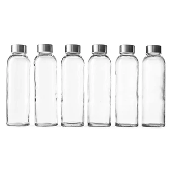 Augstas Borsilikāta Sporta Ūdens Pudele Ar Stikla Vākiem Dabas BPA Free Eco Draudzīgu Sulas