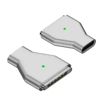 USB C Magnētiskie Adapteri Ātrās Uzlādes C Tipa Magnētiskie Adapteri Viegls Cinka Sakausējuma Shel USB C Līdz Magnētisko 3 Savienotājs