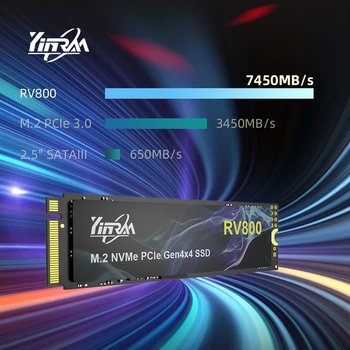 YINRAM 7450MB/s SSD NVMe 1 TB 2 TB M. 2 512 GB SSD Cieto Disku Iekšējo Cieto Disku PCIe 4.0x4, lai Klēpjdators, Desktop PS5