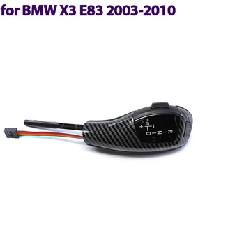 3 krāsas, Automātisko Auto Pārnesumkārba Rokturi LED Pārnesumu Pārslēgšanas Slēdzis Stick Sviru Galva uz BMW x3 E83 2.0 i 2.5 i 2.5 3.0 si i xDrive 2003. - 2010. gadam