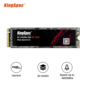 KingSpec SSD M2 NVME 512 GB, 1 TB Ssd M. 2 2280 PCIe 4.0 X4 SD Nmve Gen4 Cietā Diska Iekšējo Cieto Disku PS5 Desktop