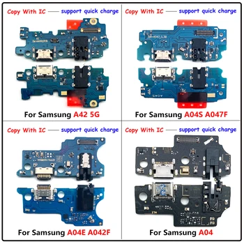 JAUNA Pārbaudīta Remonts USB Uzlādes Port Savienotājs Mikrofons Valdes Flex Kabelis Samsung Galaxy A04 A04E A04S A42 5G A24 4G A54 5G