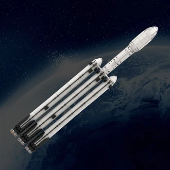 KM V Mēroga Celtniecības Blokus Uzstādīt Ideja Apkopot SpaceX Falcon Heavy Saturn Raķetes Ķieģeļi Kosmosa kuģis, Rotaļlietas, Bērnu Dzimšanas dienas Dāvana