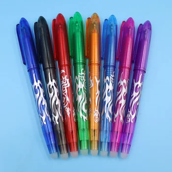 8Pcs/Set 8 Krāsu Izdzēšami Gēla Pildspalva 0,5 mm Kawaii Pildspalvas Lodīšu Pildspalvas Studentu Rakstot Mazgājams Stienis Zīmēšanas Rīkus, Biroja, Skolas un Kancelejas preces