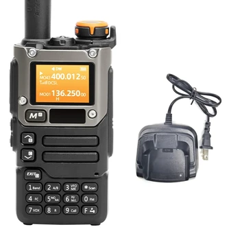 UVK6 Portatīvais Transīvers ar UHF, VHF Joslā Walkie Talkie, Šķiņķi divvirzienu Radio