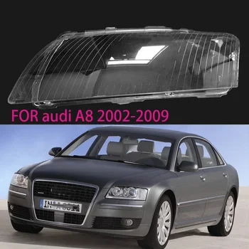 Audi A8 D3 2002-2009 Lukturu Abažūrs Ēnā Korpusa Priekšējo Lukturu Caurspīdīgs Aizsardzības Lukturu Remonta Daļas Objektīvs