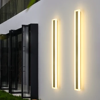 Āra Sienas Lampas IP65 Zelta Ilgi Villa Pagalma Dārzu ārsienu LED Apgaismojums Ieejas Lampa, Vienkārša un Moderna minimālisma