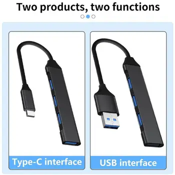 Jauns USB C HUB 3.0 C Tipa 3.1 4 Portu Sadalītājs Daudzu Adapteris USB OTG Par Macbook Pro 13 15 Gaisa M1 Pro HUAWEI Nintendo PC Acce D5R6