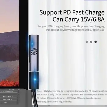 102W 6.8 PD Ātrās Uzlādes (Plug Pārveidotājs Microsoft Surface X 8 7 6 5 4 3 Go Book USB C Lādētājs Magnētiskās Strāvas Adapteris