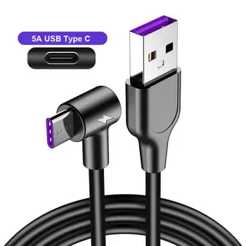 5.A USB Type-C Uzlādes Kabelis, Augsta Kvalitāte, Ātra Uzlāde Datu Kabeli Tālrunis Spēļu Piederumi Huawei, Samsung Tālruni