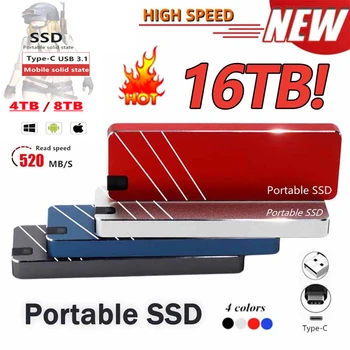 2023. gadam Sākotnējā ātrgaitas Portatīvo SSD 30TB Ārējo Cieto Disku, Uzglabāšanas Veids-C USB 3.1 Interfeiss PC portatīvie datori Datora