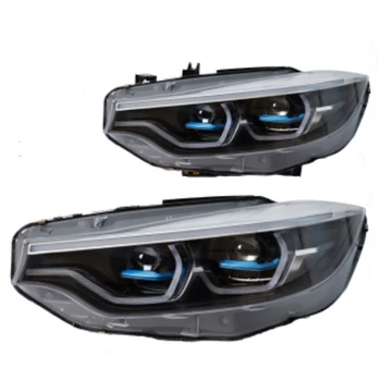 LED galvas gaismas Lukturi Piederumi BMW 4 Series F32 F33 F36 M4 2013-2019 dienas gaitas lukturi Pagrieziena Signāla Angel Eye LED priekšējie Lukturi Montāža