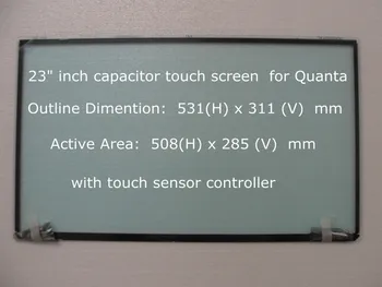 10pcs 23 collu kondensators touch ekrāns Quanta JXTQ2023010 ar pieskārienu sensoru kontrolieris TQ1M114200BD 3FTQ1CB0000 DATQ1THE6B0
