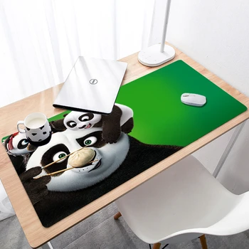 KungFu Panda Gumijas Peli Izturīgs Darbvirsmas peles paliktnis DIY Dizains Super Grande Liela Izmēra Spēli Bez Slīdēšanas Peles Paliktņa