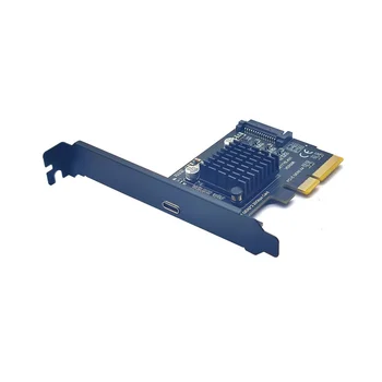 USB 3.2 PCI Paplašināšanas Karti PCI-E 4X USB3.2 Gen2 X2 Tipa C 20Gbps SATA Barošanu Asmedia ASM3242 Chip