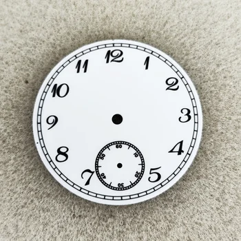 Skatīties Piederumi, White Ciparu Skala Watch Dial Ne-gaismas 37mm Skalu Piemērots ETA6497/ST3600 Kustību pulksten 12