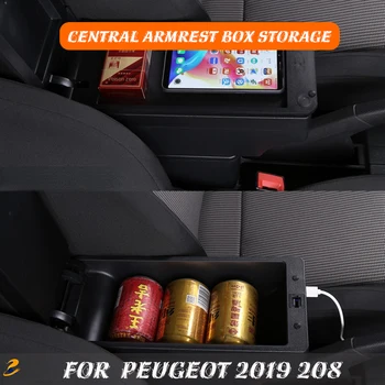 Par 2019 Peugeot 208 elkoņbalsti lodziņā īpašu logo jaunu PEUGEOT 208 elkoņbalsti modificēti piederumi