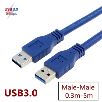 USB 3.0 kabeli, Super Speed USB 3.0 Vīriešu Vīriešu, USB Pagarinājuma Kabelis, Radiatoru Cietajā Diskā, USB 3.0 Datu Kabeli Extender 1m 3m 5m