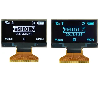 1.3 Collu OLED Displejs 128x64 Rezolūciju, Zilā un Melnā krāsā SPI Sērijas, Paralēli un IIC Interfeiss SH1106 Čipu 30P JAUNAS