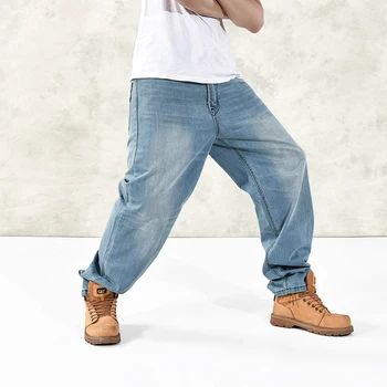30-46 Plus Lieluma Ir 2021. Džinsi Vīriešu Melns Harēma Bikses Vaļīgas korejiešu Stilā, Moderns Jogger Bikses darba Apģērbi Gadījuma Bikses Baggy Vintage