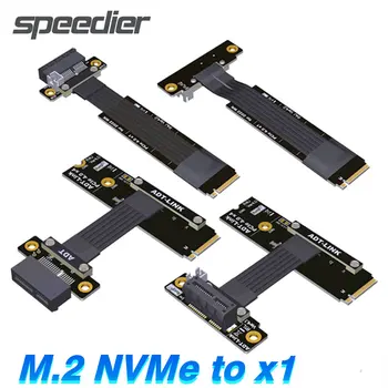 M. 2 Atslēgas-M NVMe SSD diska PCIe X1 Ieguves GPU PCI-E 4.0 Grafikas Karte pagarinātāju Stāvvadu PCI Express 1x M2 Mātesplati Extender
