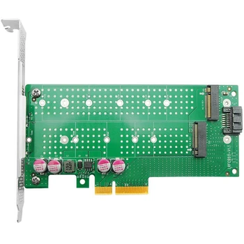 PCIE4.0 Expansion Card PCIE4.0 X4, Lai M. 2 Nvme+NGFF (SATA) SSD Solid State Disku Adaptera Karti M. 2 Nvme Paplašināšanas Karti