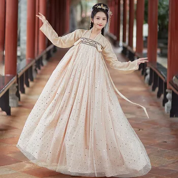 Tang Uzvalks Hanfu Sieviešu Kostīmu Elegants Tradicionālā Ķīniešu Stilā Hanfu Princese Kleita Seno Tautas Pasaku Sniegumu Apģērbi