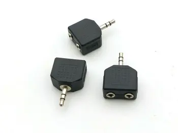 4gab 3.5 mm Stereo Plug Vīrietis, lai 2 x 3.5 mm, Stereo Jack Audio Adapteri Sadalītājs