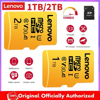Top Lenovo Oriģinālais Micro Mini SD TF Flash Kartes A2 V30 128G 256G Ātri-Ātrums, Atmiņas Karte, Spēles, Kamera Viedtālrunis Adapteris 512G