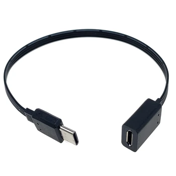 Jaunas Micro USB Sieviete Uz C Tipa Spraudņa Adapteris Micro-B USB-C Iespraudiet lādētāja Adapteri Telefonu Aksesuāri 10CM 20CM